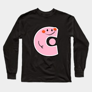 Children's Alphabet Letter C - Playful & Funny Initial for Creative Minds Long Sleeve T-Shirt